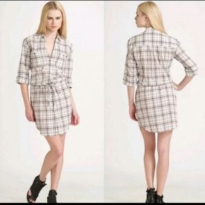Standard James Perse Plaid Button Front Dress